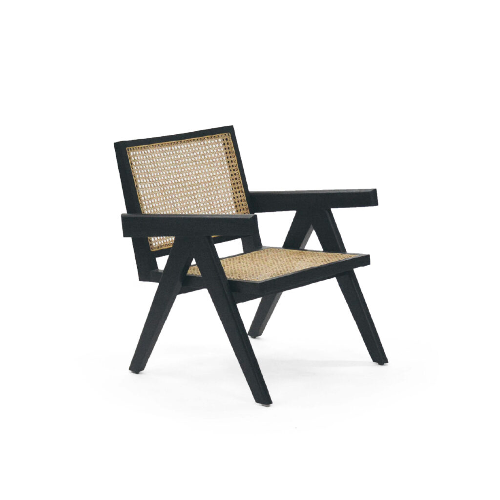 Chandigarh Black Lounge Chair | Stylish Comfort for Modern Space