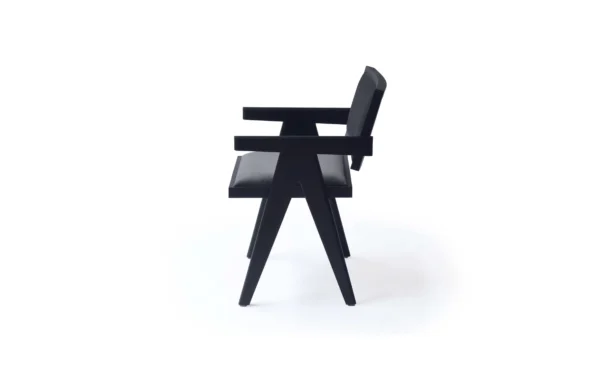 Chandigarh Black Upholstered Study Chair - Image 3